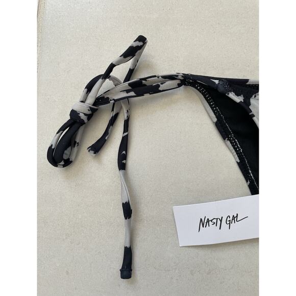 Nasty Gal Swim String Bikini Bottom Zebra Print Swimwear - Picture 5 of 10